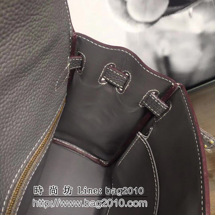 愛馬仕Hermes 頭層牛皮荔枝紋凱莉包 時尚手提包 0AM1154